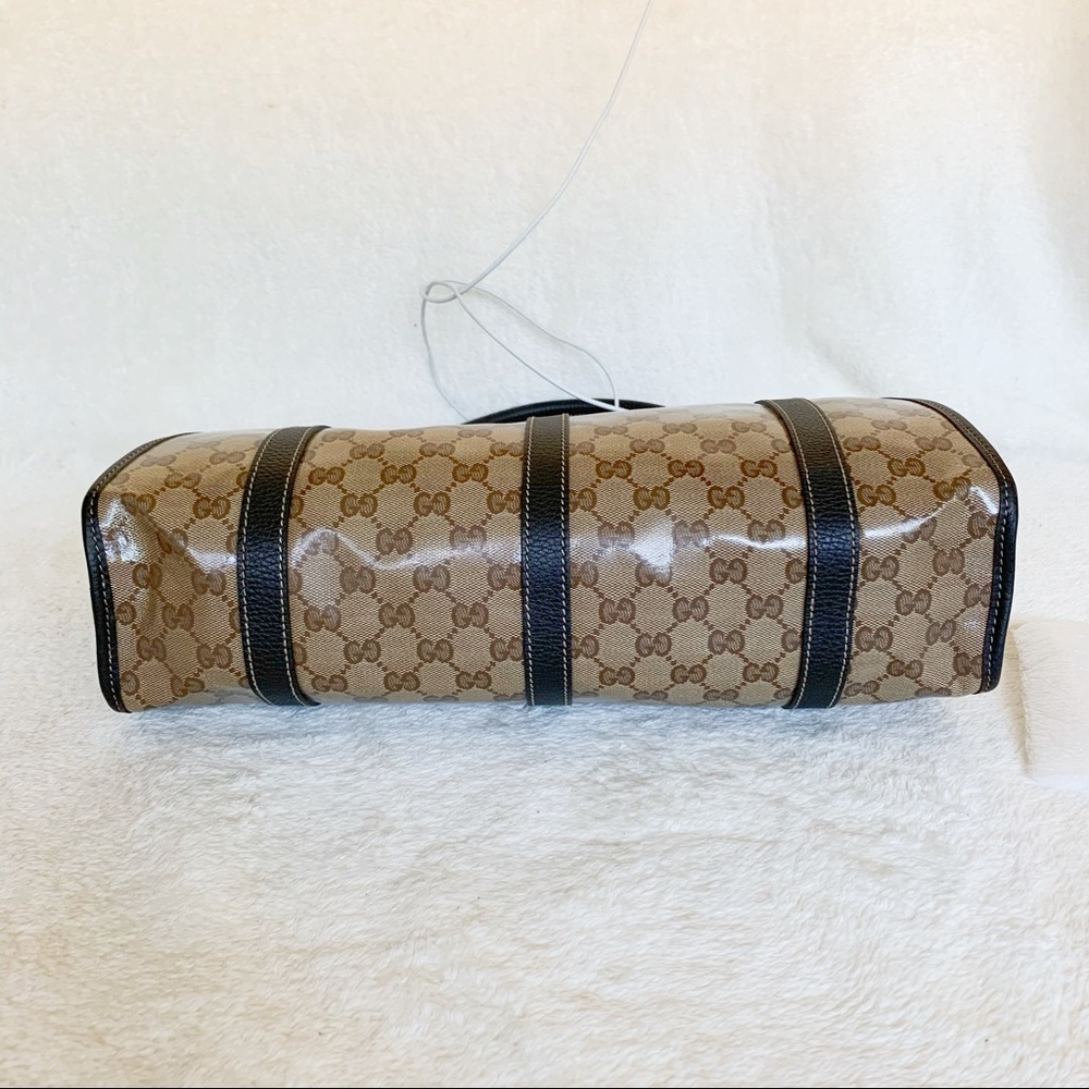 NWT Authentic Gucci Crystal GG Leather Borsa Hobo - Picture 5 of 8